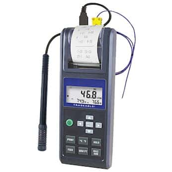Traceable Printing Thermohygrometer with Calibration; °F/C