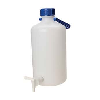 Cole-Parmer Heavy-Walled HDPE Carboy w/ Spigot, narrow