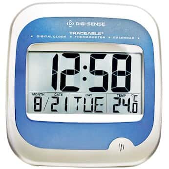 Traceable Wall-Mount Digital Clock/Calendar/Thermomete