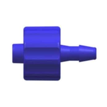 Value Plastics MTLL220-5 Fitting, Blue Nylon, Male Luer Integral Lock Ring to Hose Barb, 3/32