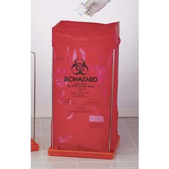 Clavies Biohazard Bag Stand with Tray for 15 to 20 gal