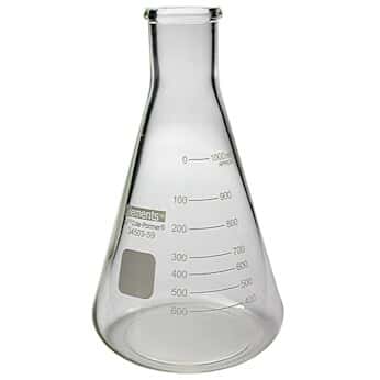 Cole-Parmer elements Plus Glass Erlenmeyer Flask, 1000 mL, 6/pk