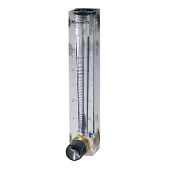 Masterflex Variable-Area Flowmeter with Valve, Direct Reading, Acrylic Housing and PVC Fittings, 5