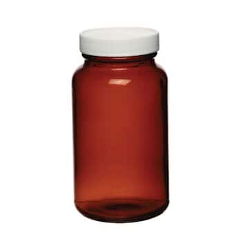 Cole-Parmer Bottle, Amber Wide-Mouth Packers, 42 oz, 6/cs