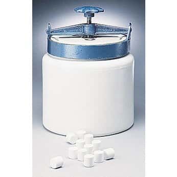 Alumina-fortified porcelain milling jar, 2.3 gal.