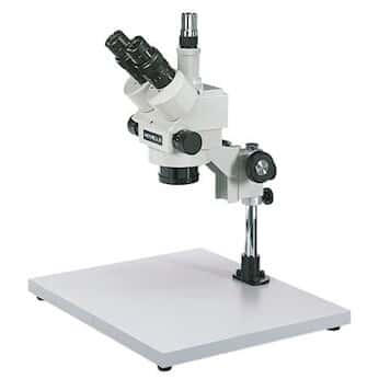 Meiji Techno Stereozoom microscope system with boom stand and holder