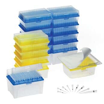 Cole-Parmer Pipette Tips 1 to 50 µl; PP, clear, graduated, 10 refill racks, 960/pk