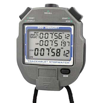 Traceable 300-Memory All Function Digital Stopwatch wi