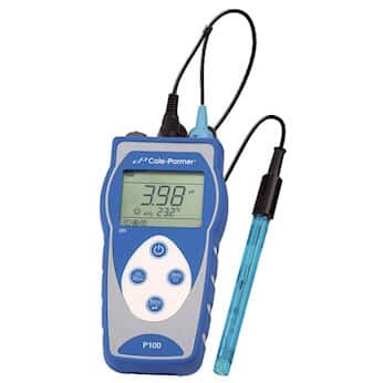 Cole-Parmer P100 pH Meter with pH Electrode, Handheld