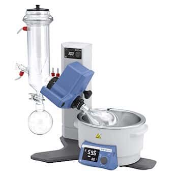 IKA RV 8 Rotary Evaporator with Dry Ice Condenser, Coated Glassware and Digital Speed/Temperature Control; 100 to 240 VAC