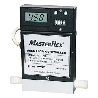 Masterflex Gas Mass Flowmeter Controller with Digital LCD; 0 to 50 sccm, N2/Air
