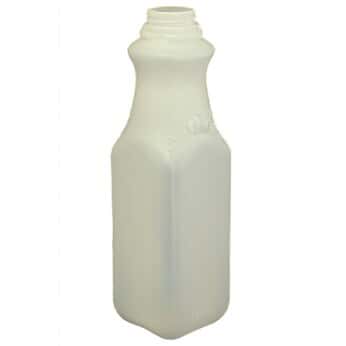 Cole-Parmer BPC1017 Pre-Cleaned Juice-Style Square Bottle, HDPE, Level 1, 1 L; 108/Cs