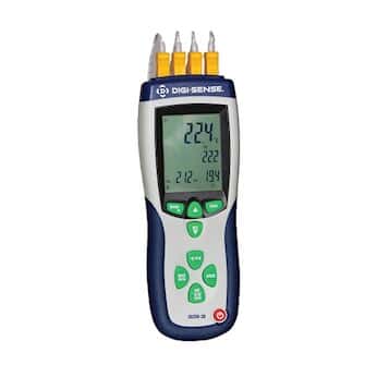 Digi-Sense Pro 4-Input Data Logging Thermocouple Thermometer, Type K, NIST-Traceable Calibration