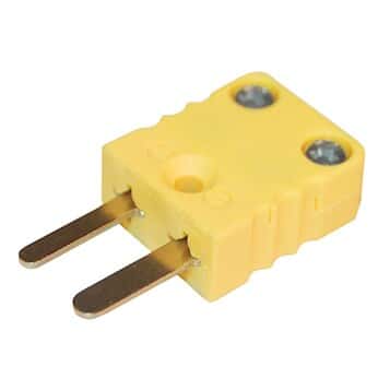 Digi-Sense Miniature Type-K Thermocouple Male Connector, 2 Pin, 5Pk