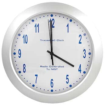 Traceable Radio-Controlled Analog Wall Clock with Cali