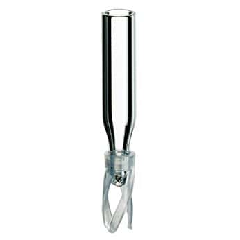 Kinesis Limited-Volume Insert, Glass, Conical Bottom with Plastic Spring, Silanised, 0.1 mL 1000/pk