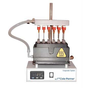 Cole-Parmer Heated Evaporator/Concentrator; single block, 20 test tubes; 15- to 16-mm dia