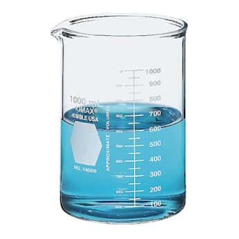 DWK Life Sciences (Kimble) 14005 400 Heavy-Duty Glass Beakers, double scale, 400 mL, 48/cs