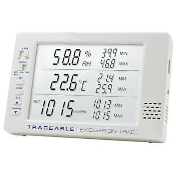 Traceable Excursion-Trac™ Thermohygrometer with Barometer and Calibration