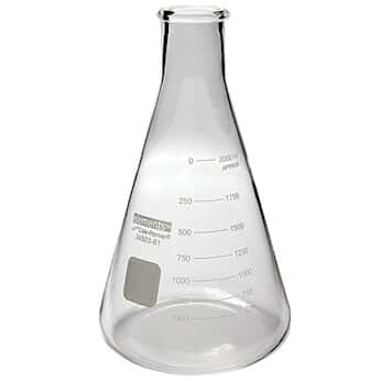 Cole-Parmer elements Plus Glass Erlenmeyer Flask, 2000 mL, 1/EA