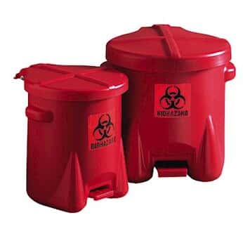 Eagle 947BIO Red Biohazard Waste Can, 14 gallon