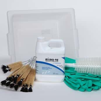 Cole-Parmer Glassware Washing Kit; Size 10 Gloves, 10 qt Bin, Micro-90