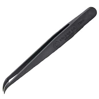 Cole-Parmer ESD Safe Plastic Tweezer, Tips; Curved, An