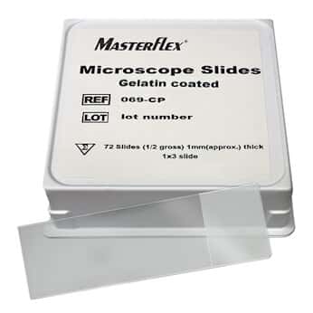 Masterflex Adhesive Coated Microscope Slide, gelatin; 