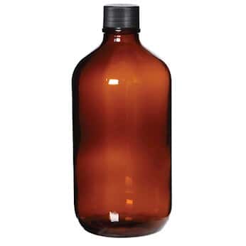 Cole-Parmer APC3430 Boston Round Amber Glass Bottle, L