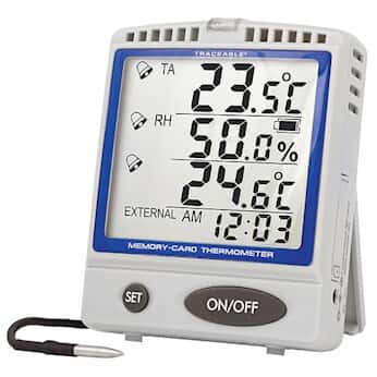 Traceable Digital Thermometer with Memory Card and Cal