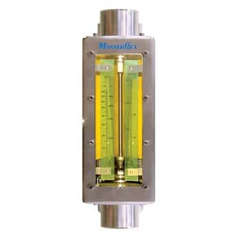 Masterflex Variable-Area Flowmeter, Direct-Reading, Stainless Steel Housing, Tube Size 5; 5.0 GPM