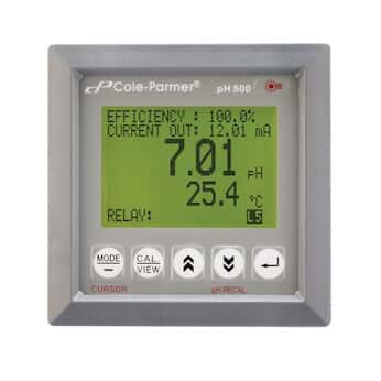 Cole-Parmer 500 PH 500 pH/Temperature 1/4-DIN Controller