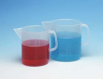 Cole-Parmer Polypropylene graduated low-form beaker with handle, 1000 mL