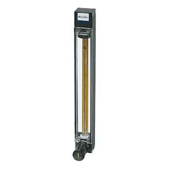 Masterflex Variable-Area Flowmeter with Valve, Direct Reading, Brass Fittings, 150-mm Scale; 60 LPM Air