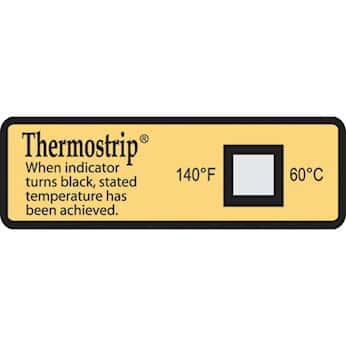 Digi-Sense Irreversible Thermostrip Disinfection Indicator, 140F/60C; 24/Pk