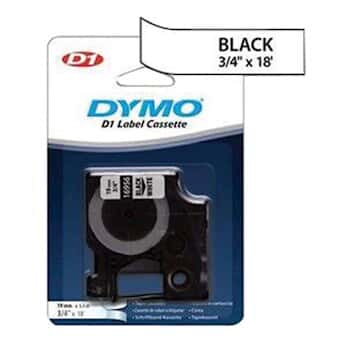 Dymo 16956 Permanent polyester tape, white, perm-poly tape white 3/4
