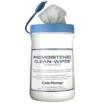 Cole-Parmer Clean-Wipes, 70% Alcohol/30% DI Water; 100