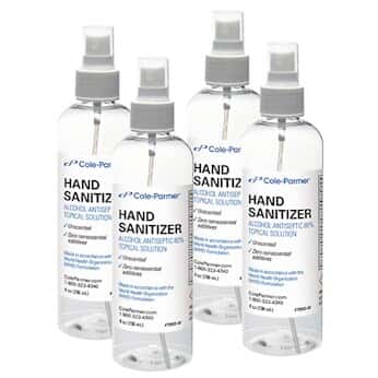 Cole-Parmer Liquid Hand Sanitizer 8 oz Spray, 80% Alco