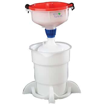 ECO Funnel Solvent Safety Funnel System with 4-L LDPE Bottle, 38-430 mm Cap Adapter, Detachable Base; 8