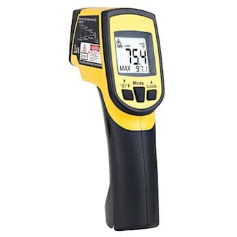Traceable Dual-Laser Infrared Thermometer with Type K and Calibration; 12:1 Ratio