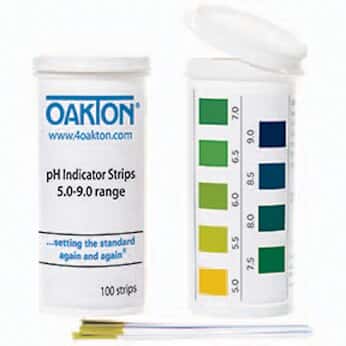 Oakton pH Indicator Strips, 5 to 9, 100/pk