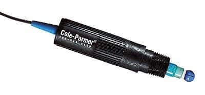 Cole-Parmer 凝胶充填侧装式 pH 探头, 单液接/PVDF/100 欧姆 RTD; 镀锡/BNC