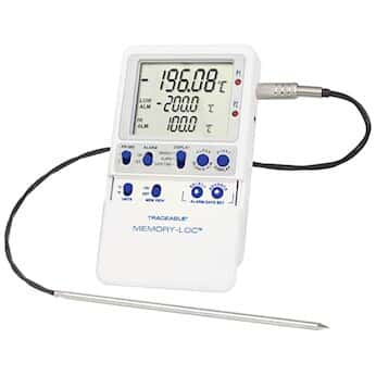 Traceable Memory-Loc™ Datalogging Cryogenic Thermometer with Calibration; 1 Stainless Steel Probe