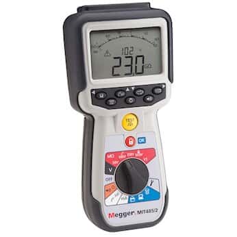 Megger MIT485/2 Three Terminal Insulation Tester with Storage, Recall, and Bluetooth Download, 50 to 500 V