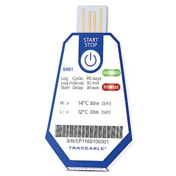 Traceable ONE™ Single-Use USB Temperature Data Logger, 90 Day, 10 Minute Interval, 12 to 14˚C; 10/pk