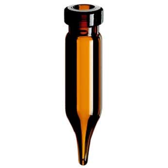 Kinesis Crimp Vial, Amber Glass, 0.4 mL, 8 mm, Conical Bottom; 1000/pk