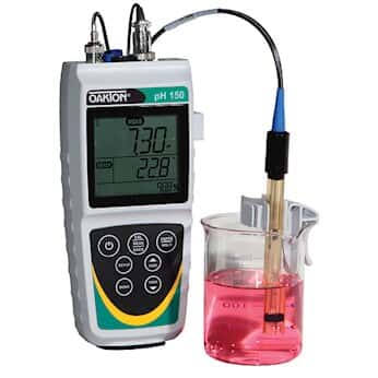 Oakton pH 150 Waterproof Portable Meter, Single-Junction All-in-One Probe, and Calibration
