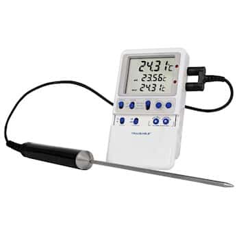 Traceable High-Accuracy RTD General Purpose Digital Thermometer with Calibration; 1 Stainless Steel Probe