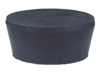 Cole-Parmer Solid Black Rubber Stoppers, Standard Size