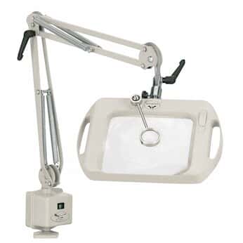 O C White 71400 Wide-View Dimmable Illuminated Magnifier, 25
